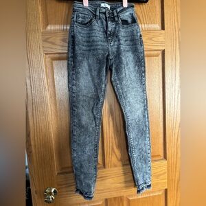 KanCan Charcoal Mid-Rise Ankle Skinny Jeans